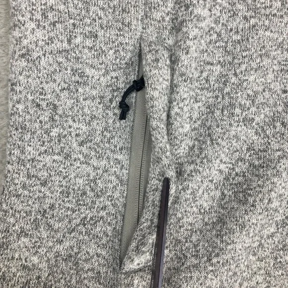 Cabelas Heathered Fleece Pullover Sweater Gray Zipper Pockets Men's XL - Picture 3 of 10